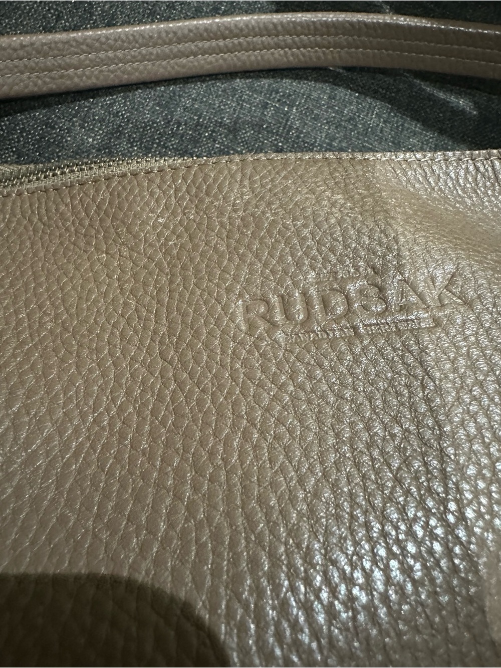Rudsak Taupe Pebbled Leather Hobo Shoulder Bag - Picture 10 of 10